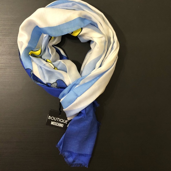 NWT 🔥MOSCHINO🔥 Boutique Moschino Large Stripe Scarf - Picture 5 of 8